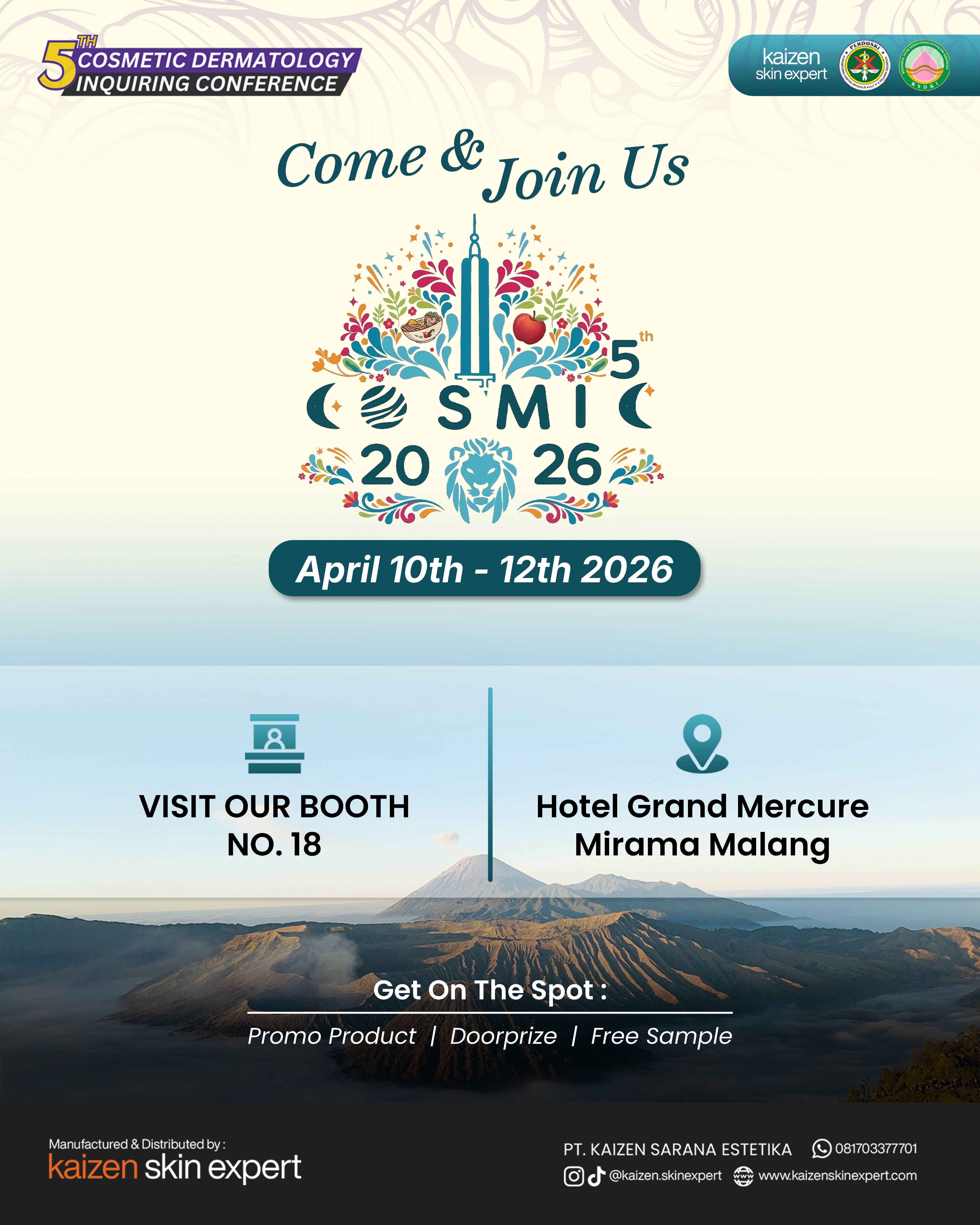 5th Cosmetic Dermatology Inquiring Conference (COSMIC) 2026! ✨